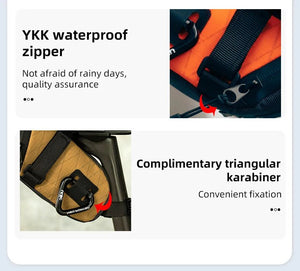 Pochette de selle / sacoche de selle étanche pour vélo, gravel, VTT 600ml à 1,3L "ULAC - PB6" - Planète Rando