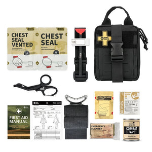 Pochette EDC, kit de premiers secours, Kit tactique militaire de survie en traumatologie "Rhino Rescue – EDC Poutch" - Planète Rando