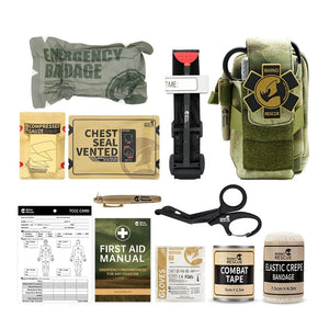 Pochette EDC, kit de premiers secours, Kit tactique militaire de survie en traumatologie "Rhino Rescue – EDC Poutch" - Planète Rando
