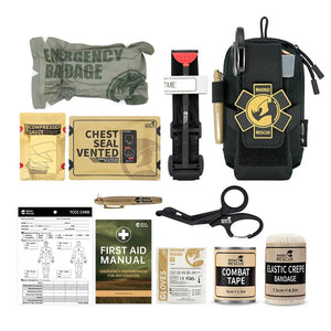 Pochette EDC, kit de premiers secours, Kit tactique militaire de survie en traumatologie "Rhino Rescue – EDC Poutch" - Planète Rando