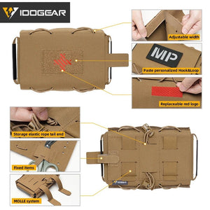 Pochette tactique avec passant MOLLE pour équipement médical "IDOGEAR - IG - BG35132" - Planète Rando