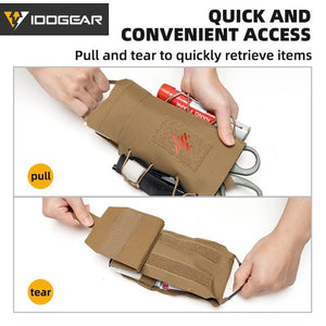 Pochette tactique avec passant MOLLE pour équipement médical "IDOGEAR - IG - BG35132" - Planète Rando