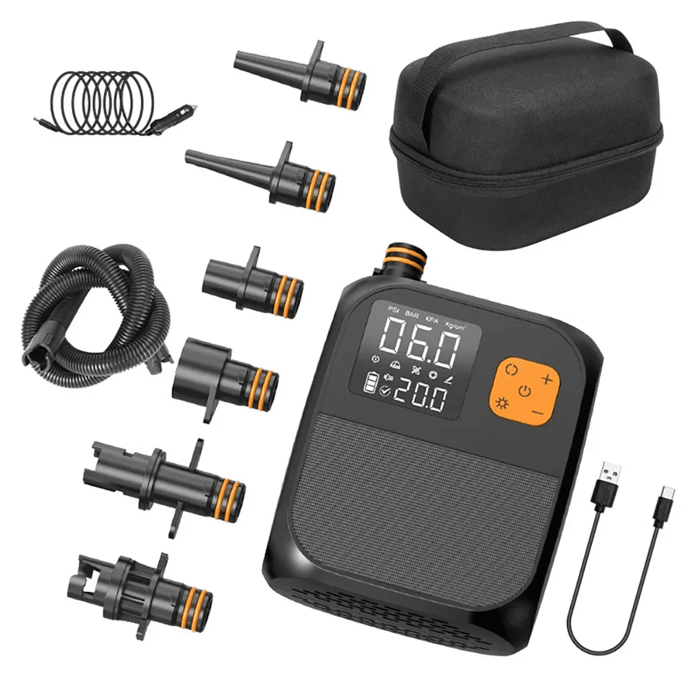 Pompe électrique à écran tactile 8000 mAh, 20 PSI pour kayaks, tentes gonflables et autres équipements "CYCLAMI - Air Pump" - Planète Rando