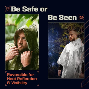 Poncho de survie avec isolation thermique "Sanke Rescue - Emergency poncho" - Planète Rando