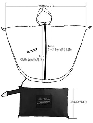 Poncho imperméable / veste de pluie de randonnée en plein air "Kmooliistory - Rain Poncho" - Planète Rando
