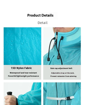 Poncho / tarp imperméable à fermeture éclair ultra - léger "3F UL GEAR - Rain poncho" - Planète Rando