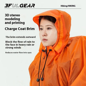 Poncho / tarp imperméable à fermeture éclair ultra - léger "3F UL GEAR - Rain poncho" - Planète Rando