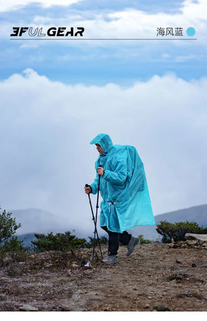 Poncho / tarp imperméable à fermeture éclair ultra - léger "3F UL GEAR - Rain poncho" - Planète Rando