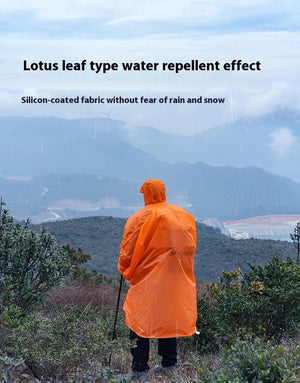 Poncho / tarp imperméable à fermeture éclair ultra - léger "3F UL GEAR - Rain poncho" - Planète Rando