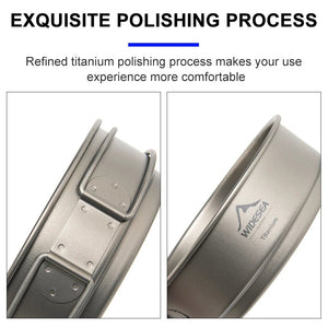 Popote de camping en titane : pot + poêle 1100M avec poignées pliante "Widesea – Titanium Pot" - Planète Rando