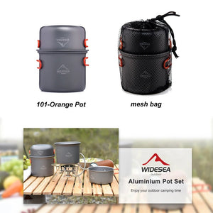 Popote en alliage d'aluminium pour le camping & bivouac "Widesea - WSC - 101" - Planète Rando