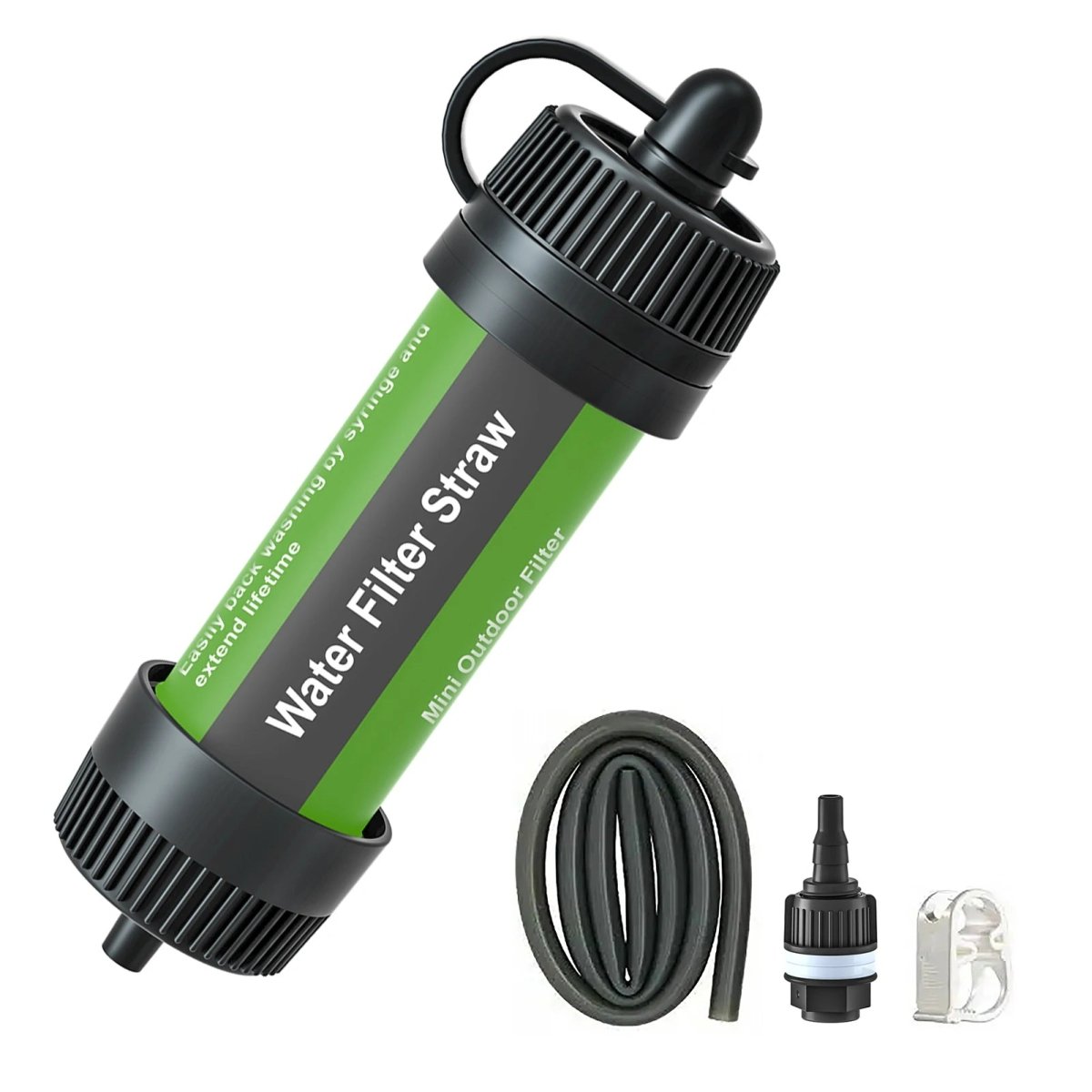 Purificateur d'eau / paille filtrante d'urgence filtrant 99,9% des bactéries 55g "G - outdoor - Water Filter straw" - Planète Rando