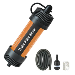 Purificateur d'eau / paille filtrante d'urgence filtrant 99,9% des bactéries 55g "G - outdoor - Water Filter straw" - Planète Rando