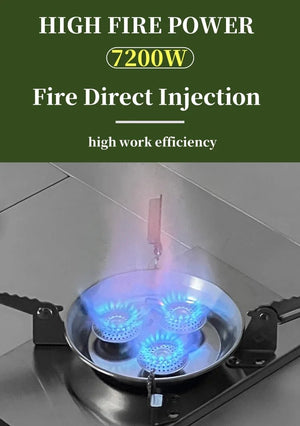 Réchaud à gaz / brûleur à gaz 7200 W haute puissance en acier inoxydable pour table pliable de camping IGT "Tryhomy - IGT Gas Stove" - Planète Rando