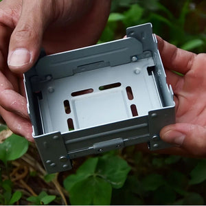 Réchaud de camping pliable à alcool et portable en fer galvanisé "Globe trotter - Portable alcohol Burner" - Planète Rando