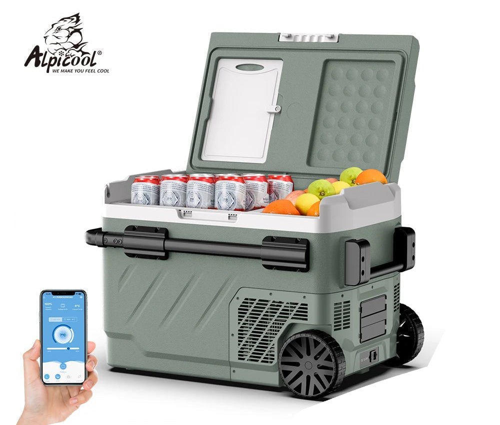 Réfrigérateur de voiture à compresseur 12/24V CC 100 - 240V CA, mini - réfrigérateur - congélateur "Alpicool - EZGW Series" - Planète Rando