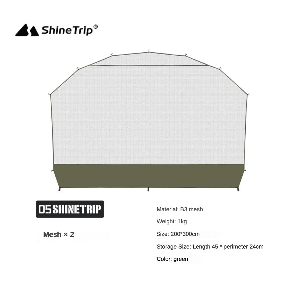 Rideaux de remplacement pour tente dôme / auvent de camping "ShineTrip - Sunshade curtain" - Planète Rando
