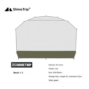 Rideaux de remplacement pour tente dôme / auvent de camping "ShineTrip - Sunshade curtain" - Planète Rando