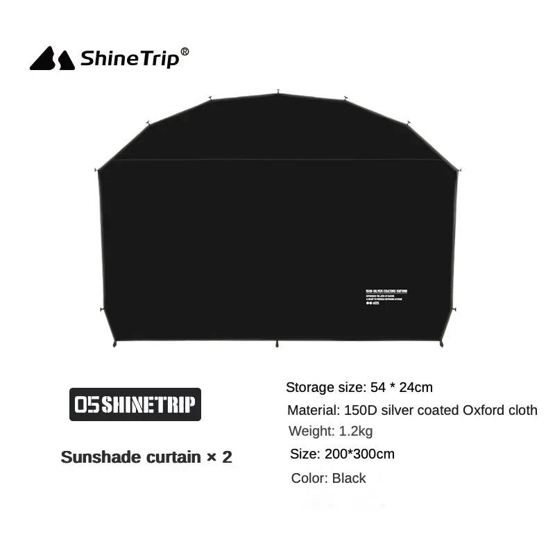 Rideaux de remplacement pour tente dôme / auvent de camping "ShineTrip - Sunshade curtain" - Planète Rando