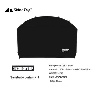 Rideaux de remplacement pour tente dôme / auvent de camping "ShineTrip - Sunshade curtain" - Planète Rando