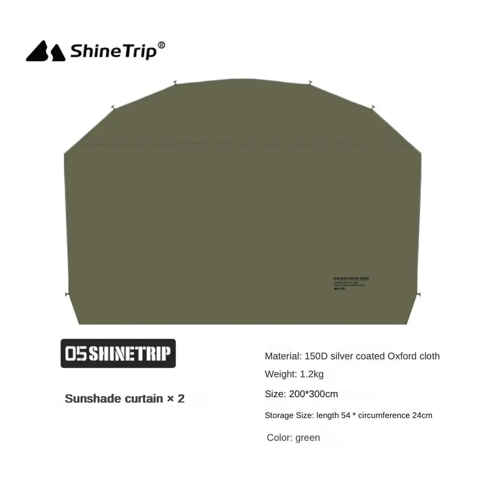 Rideaux de remplacement pour tente dôme / auvent de camping "ShineTrip - Sunshade curtain" - Planète Rando