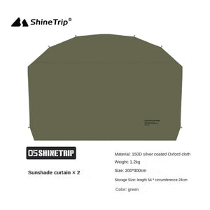 Rideaux de remplacement pour tente dôme / auvent de camping "ShineTrip - Sunshade curtain" - Planète Rando