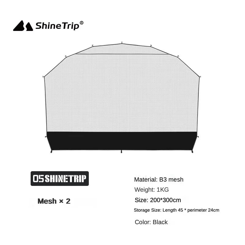 Rideaux de remplacement pour tente dôme / auvent de camping "ShineTrip - Sunshade curtain" - Planète Rando