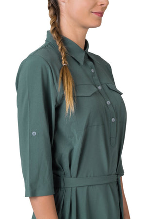 Robe - chemise avec technologie AFT Stretch pour femme "Hannah − LIBY" - Planète Rando