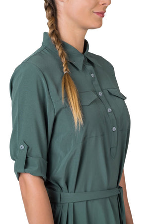 Robe - chemise avec technologie AFT Stretch pour femme "Hannah − LIBY" - Planète Rando