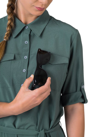 Robe - chemise avec technologie AFT Stretch pour femme "Hannah − LIBY" - Planète Rando