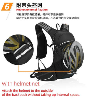 Sac à dos de cyclisme ultra-léger 18L avec filet de rangement 550g "Outdoor Inoxto - IN569" - Planète Rando