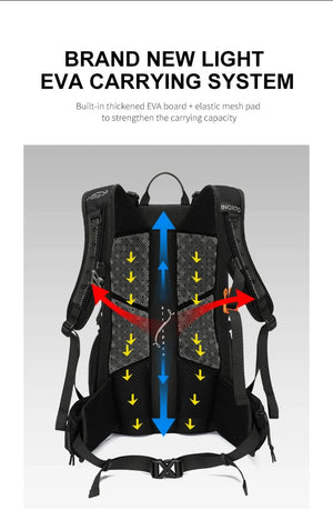 Sac à dos de randonnée en nylon 420D avec housse de pluie 30L "Outdoor Inoxto - 8105" - Planète Rando