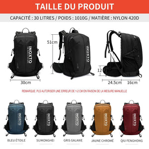 Sac à dos de randonnée en nylon 420D avec housse de pluie 30L "Outdoor Inoxto - 8105" - Planète Rando