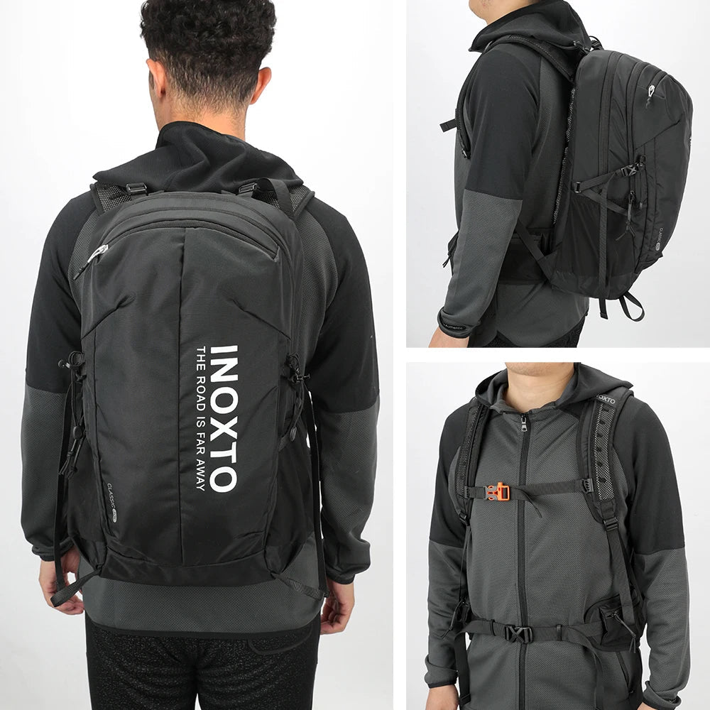 Sac à dos de randonnée en nylon 420D avec housse de pluie 30L "Outdoor Inoxto - 8105" - Planète Rando