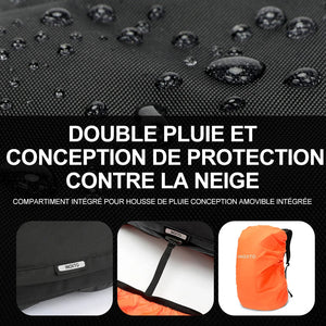 Sac à dos de randonnée en nylon 420D avec housse de pluie 30L "Outdoor Inoxto - 8105" - Planète Rando