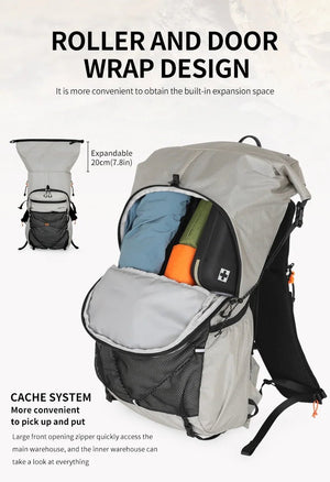 Sac à dos de randonnée / trail ultralight avec housse imperméable 800g "Outdoor Inoxto - Tellus 30L" - Planète Rando