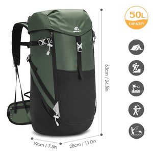 Sac à dos de randonnée / trekking imperméable 790g"Free Knight - Weikani 50L" - Planète Rando