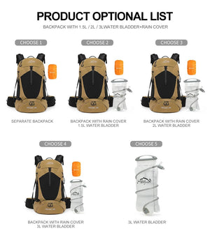 Sac à dos de randonnée / trekking unisexe avec housse de pluie 35L "Outdoor Inoxto - 8107" - Planète Rando