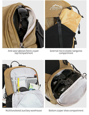 Sac à dos de randonnée / trekking unisexe avec housse de pluie 35L "Outdoor Inoxto - 8107" - Planète Rando