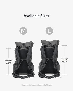 Sac à dos de randonnée ultraléger en tissu imperméable UHMWPE 700g "3F UL GEAR - TUTOR 30+10L" - Planète Rando