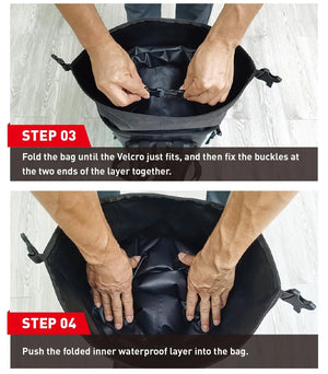 Sac à dos étanche à fermeture par enroulement en PVC 1000D IPX8 "NOOYAH - WPG001" - Planète Rando