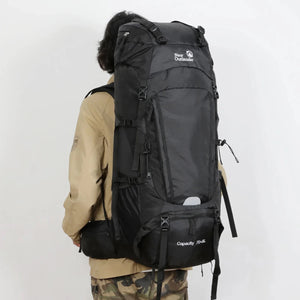 Sac à dos grande randonnée avec housse de pluie 2kg "New Outlander - 75L" - Planète Rando