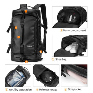 Sac à dos multifonctionnel imperméable grande capacité pour le sport / moto "RiderSportGear - Youmian" - Planète Rando