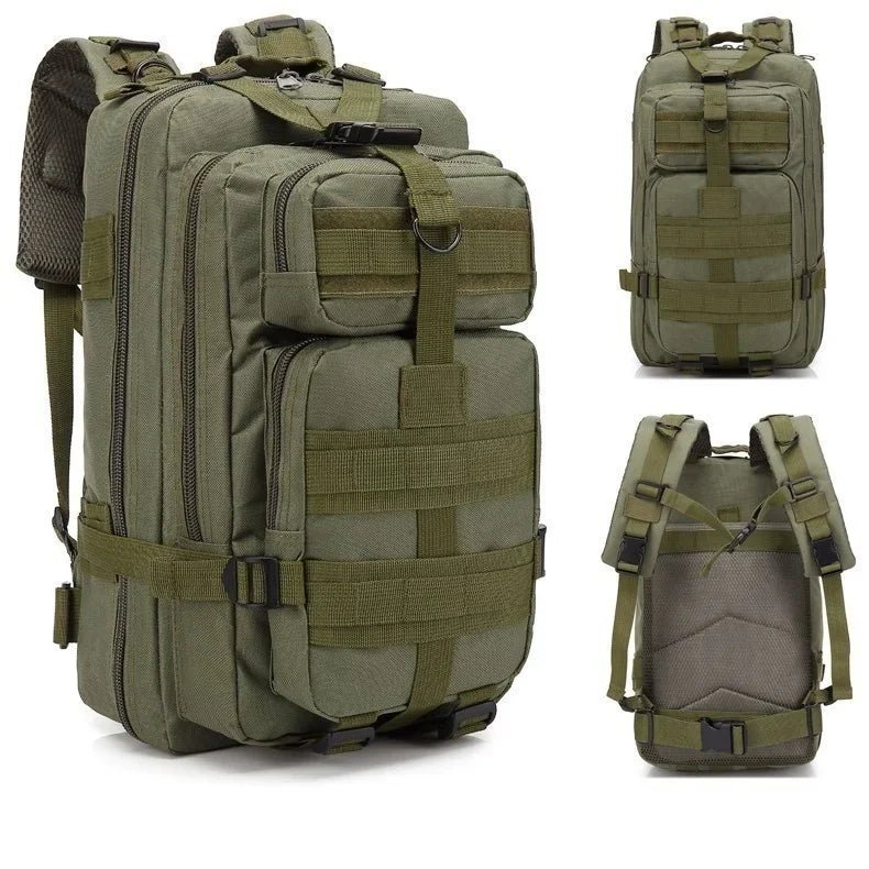 Sac à dos tactique, survie, EDC, bushcraft, chasse 900D avec système Molle "QT & QY - 3P Tactical Backpack 30L" - Planète Rando