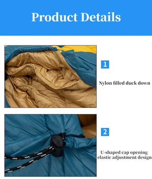 Sac de couchage en duvet de canard 650FP confort -5°C "JUNGLE KING - CY24SD04" - Planète Rando