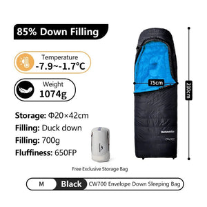 Sac de couchage léger 85% en duvet de canard 650FP à partir de 760g "Naturehike - CW series" - Planète Rando