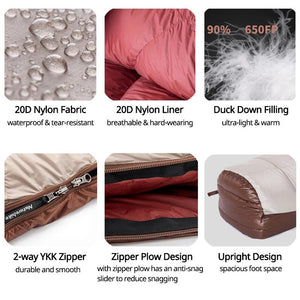 Sac de couchage ultraléger en Duvet de Canard 650FP à partir de 820g "Naturehike - Snowbird series" - Planète Rando