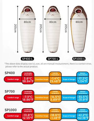 Sac de couchage ultraléger en Duvet de Canard 650FP à partir de 820g "Naturehike - Snowbird series" - Planète Rando