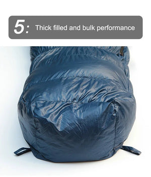 Sac de couchage ultralight 90% duvet canard blanc 800FP DWR - 7°C confort 1,45kg "Kamperbox - Elegance 700" - Planète Rando