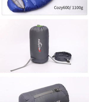 Sac de couchage ultralight à 80% de duvet canard blanc - 4°C confort 1100g "Kamperbox - Cozy 600" - Planète Rando